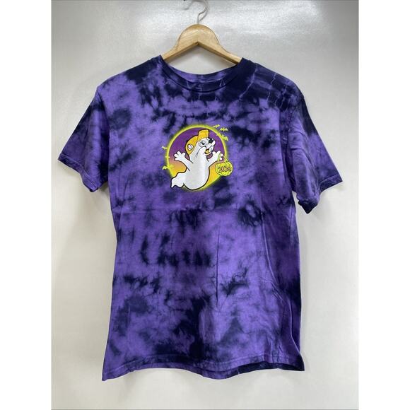 Buc-ee's 2024 Halloween Hey Boo! Purple Tie-Dye Ghost T-Shirt Size Medium 38-40 - Picture 2 of 8